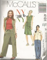 4101 MCCALLS JR DRAWSTRING PANTS, TOP, DRESS PATTERN 3/4=9/10 or 11/12 - 17/18 choice uncut